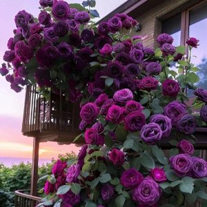 Роза Плетистая Плум Пэшн купить по цене от 610р. в интернет-магазине «Посадика» с доставкой почтой в в Шумихае и по всей России – [изображение №1].